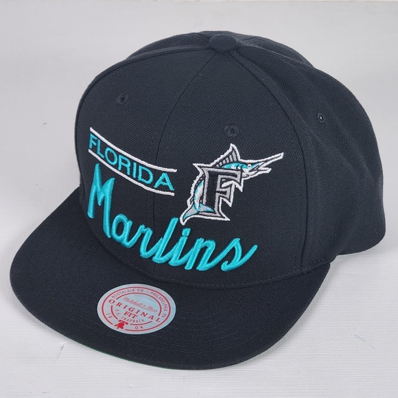 Mitchell & Ness Other - Florida Marlins Retro Snapback Hat Mens OS Black Mitchell & Ness Cooperstown Cap